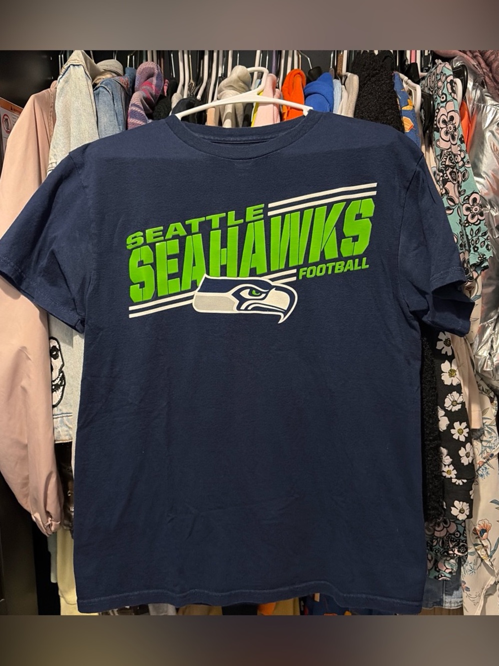 Seahawks Men's Navy Graphic T-Shirt